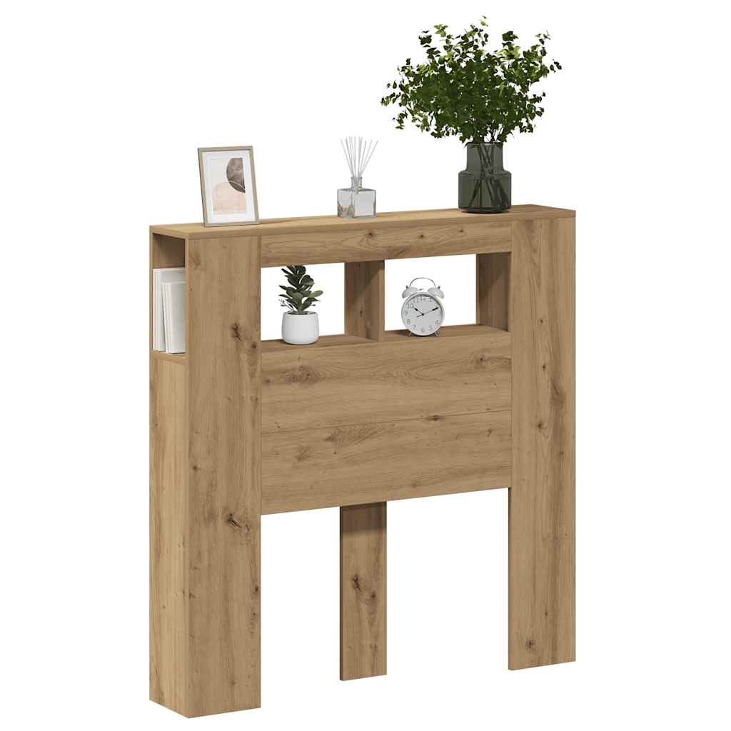 LED uzglavlje boja hrasta artisan 100x18,5x103,5 cm drveni