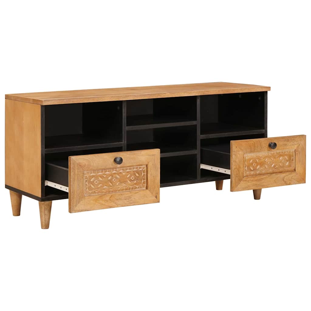 TV ormar s ladicama 100 x 33 x 46 cm Čvrsto drvo manga