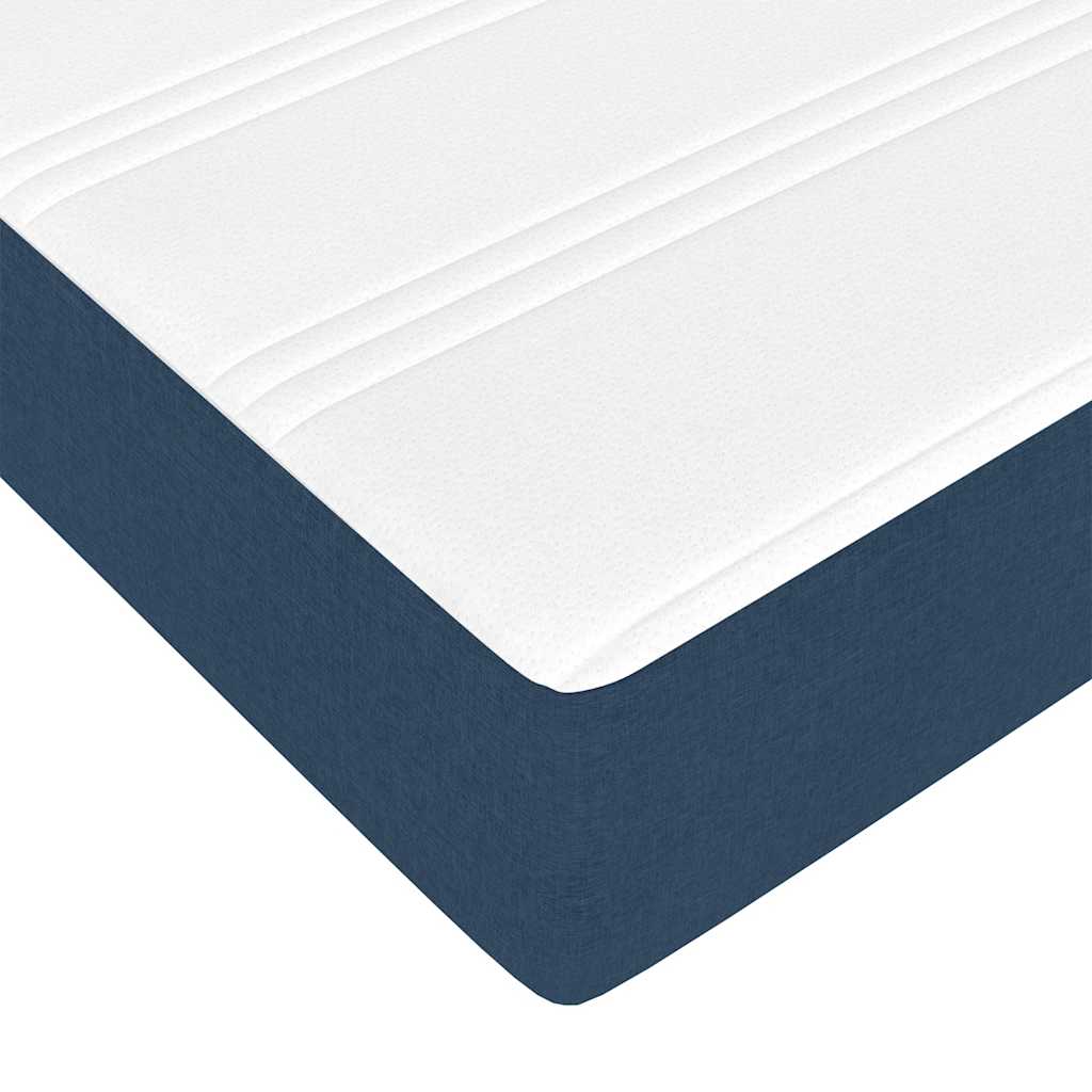 Ottoman krevet s madracem plavi 80x200 cm tkanina