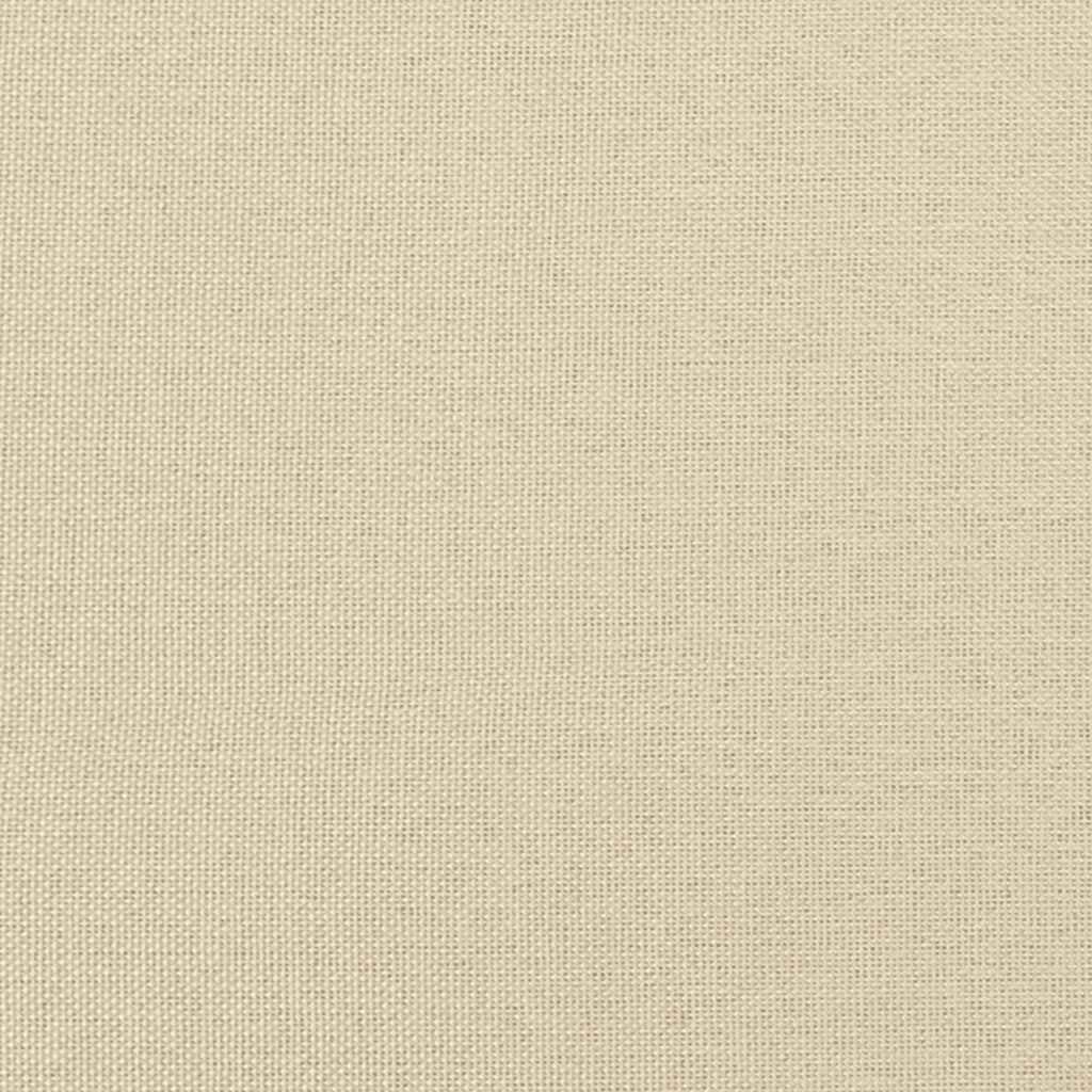 Otomanski krevet s madracem krem 200x200 cm tkanine