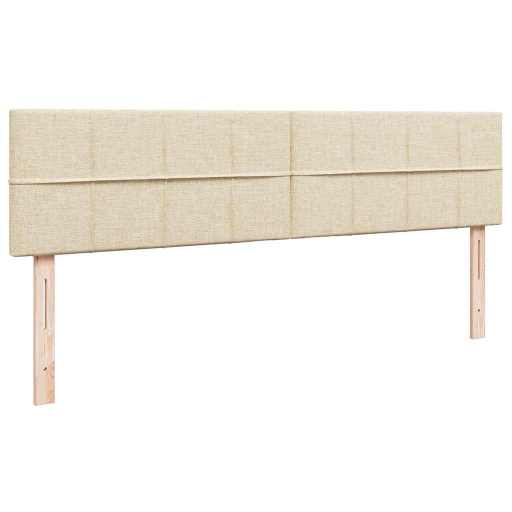 Otomanski krevet s madracem krem 200x200 cm tkanine