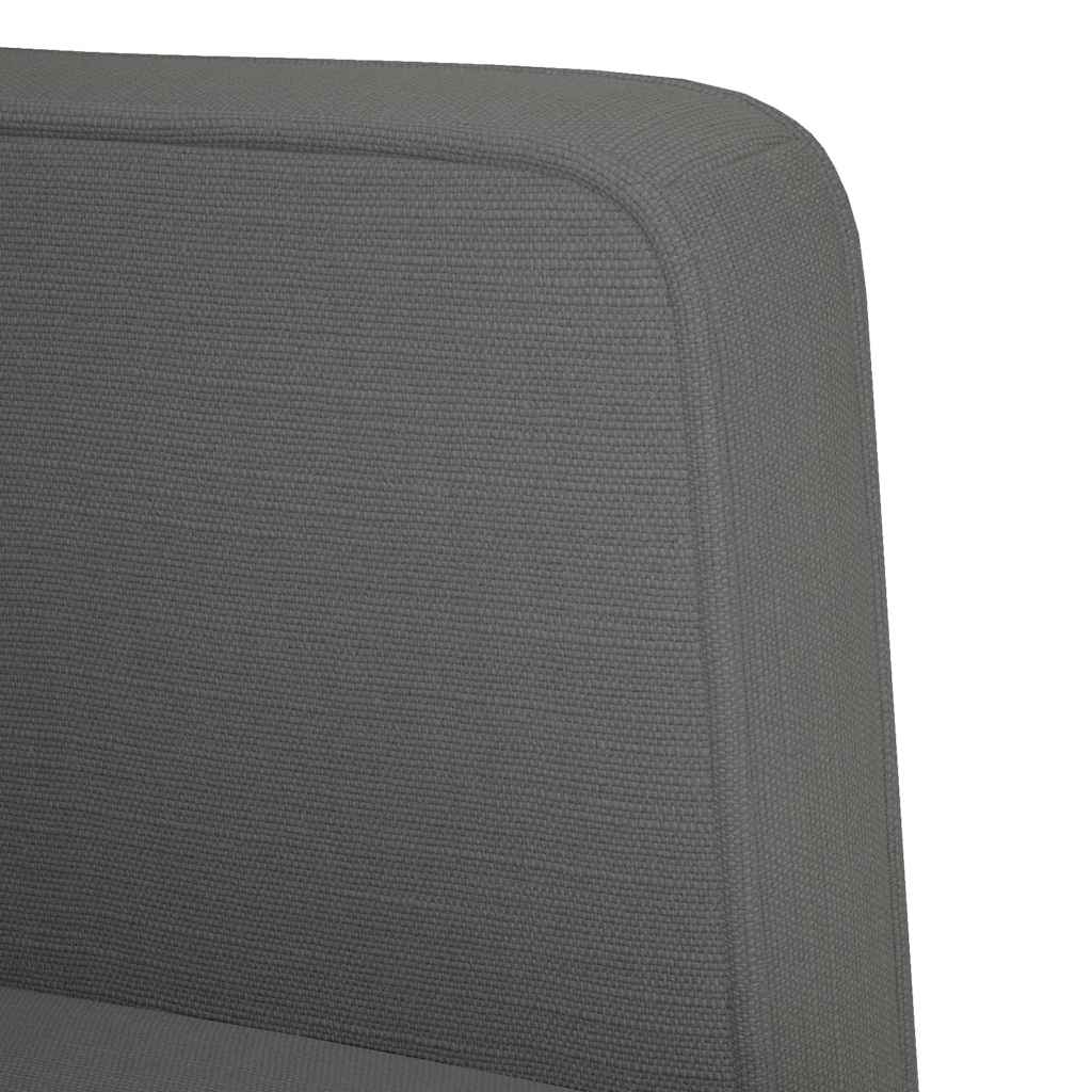 Sofa s naslonima za ruke tamno siva 53 cm tkanina