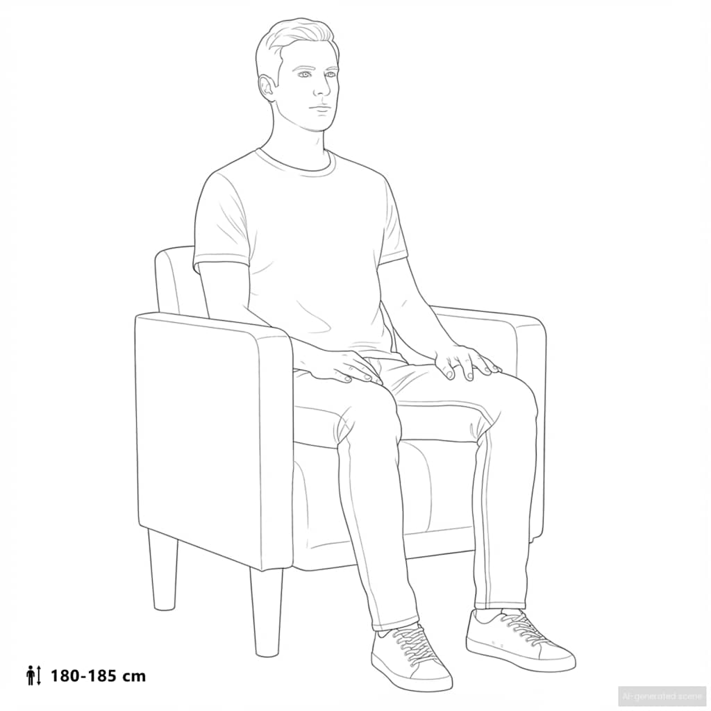 Sofa s naslonima za ruke tamno siva 53 cm tkanina