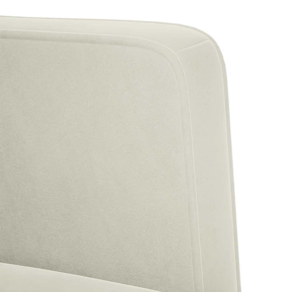 Sofa fotelja s naslonima za ruke krem boje 53 cm baršunasta