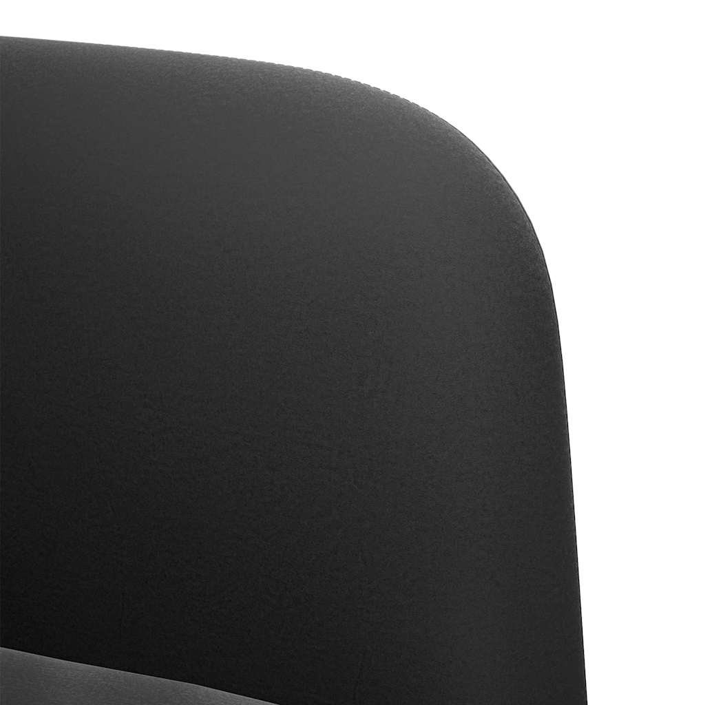 Sofa fotelja s naslonima za ruke crna 54 cm baršunasta