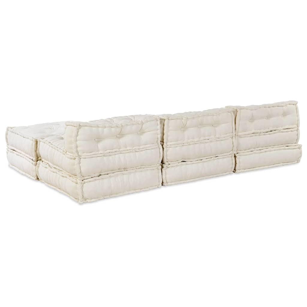 Modularna sofa 4 pcs Krem Tkanina