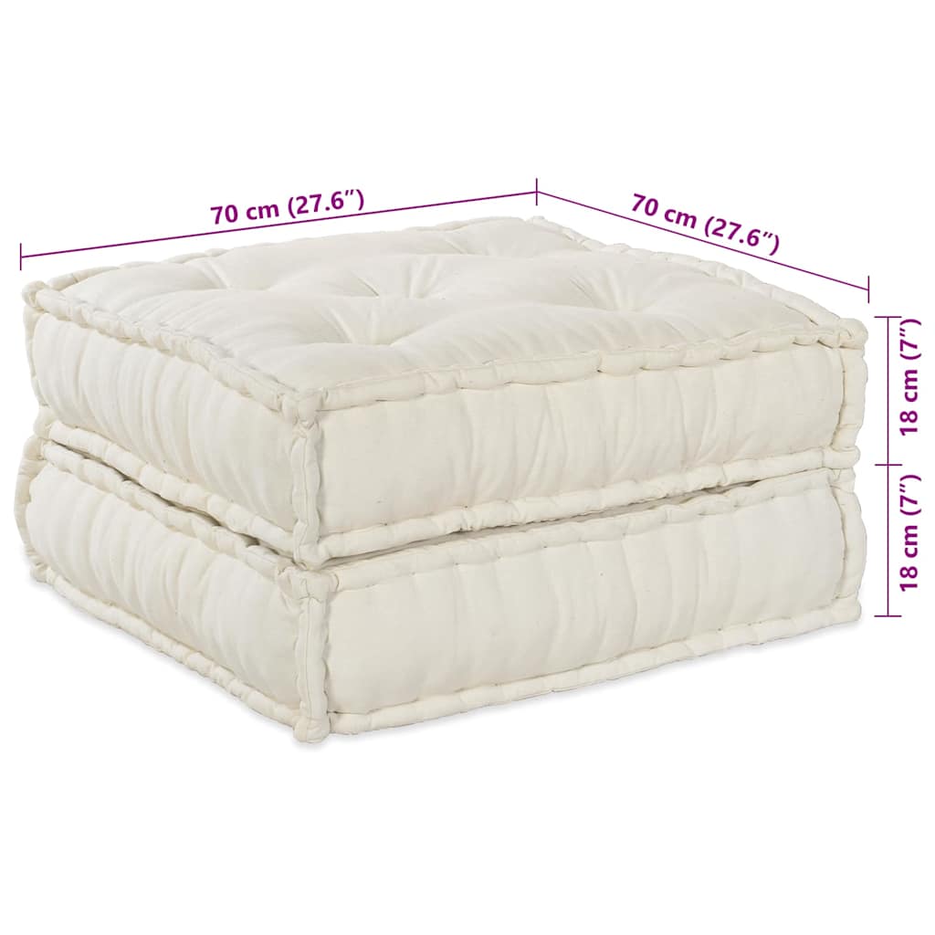 Modularna sofa 2 pcs Krem 140 x 70 x 36 cm Tkanina