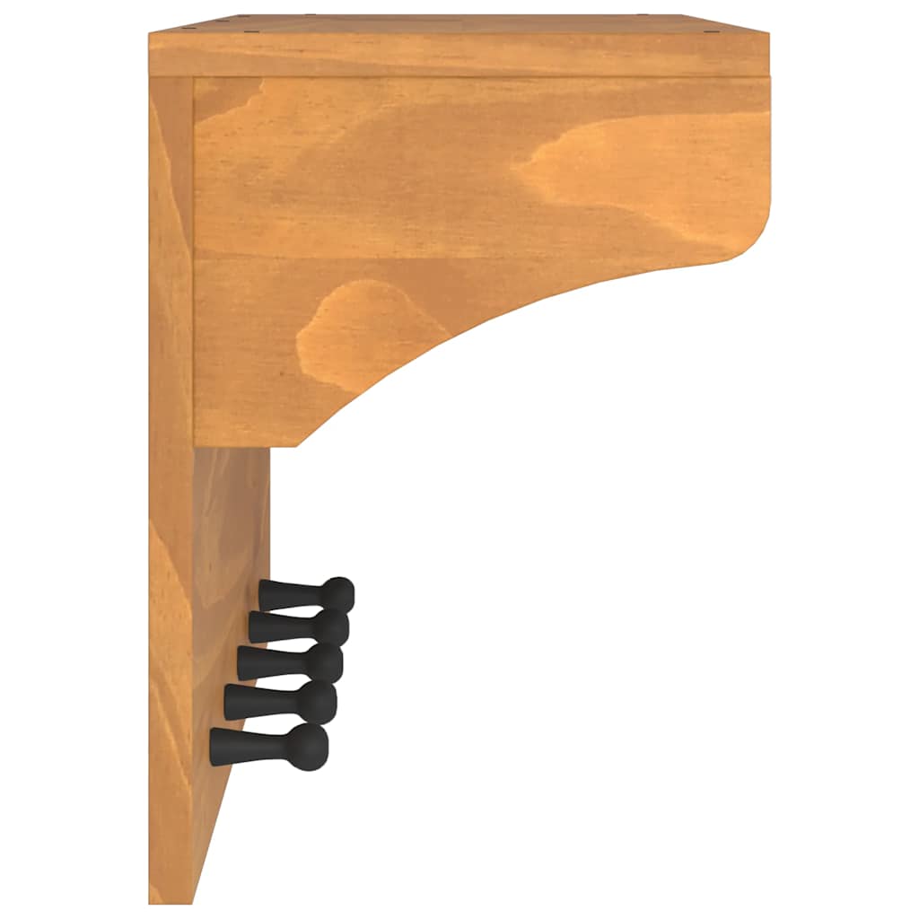Zidna vješalica za kapute SANDNES 87x30x42 cm Masivno drvo bor