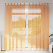 Voile zavjese s petljama 2 kom. narančaste 140x225 cm