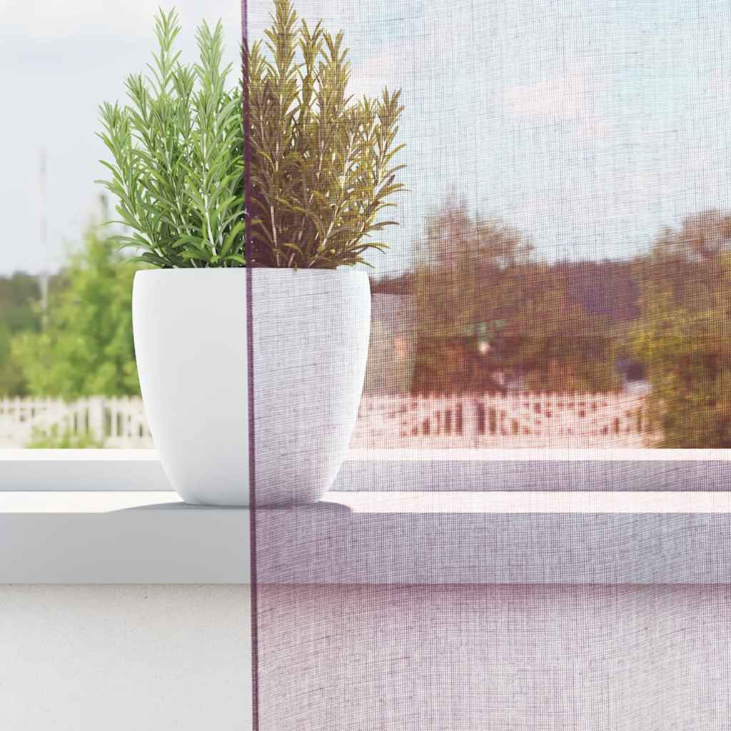 Voile zavjese s petljama 2 kom. ljubičaste 140x260 cm