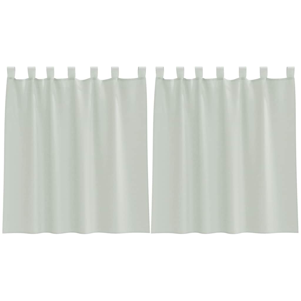 Voile zavjese s petljama 2 kom svijetlo sive 140x140 cm