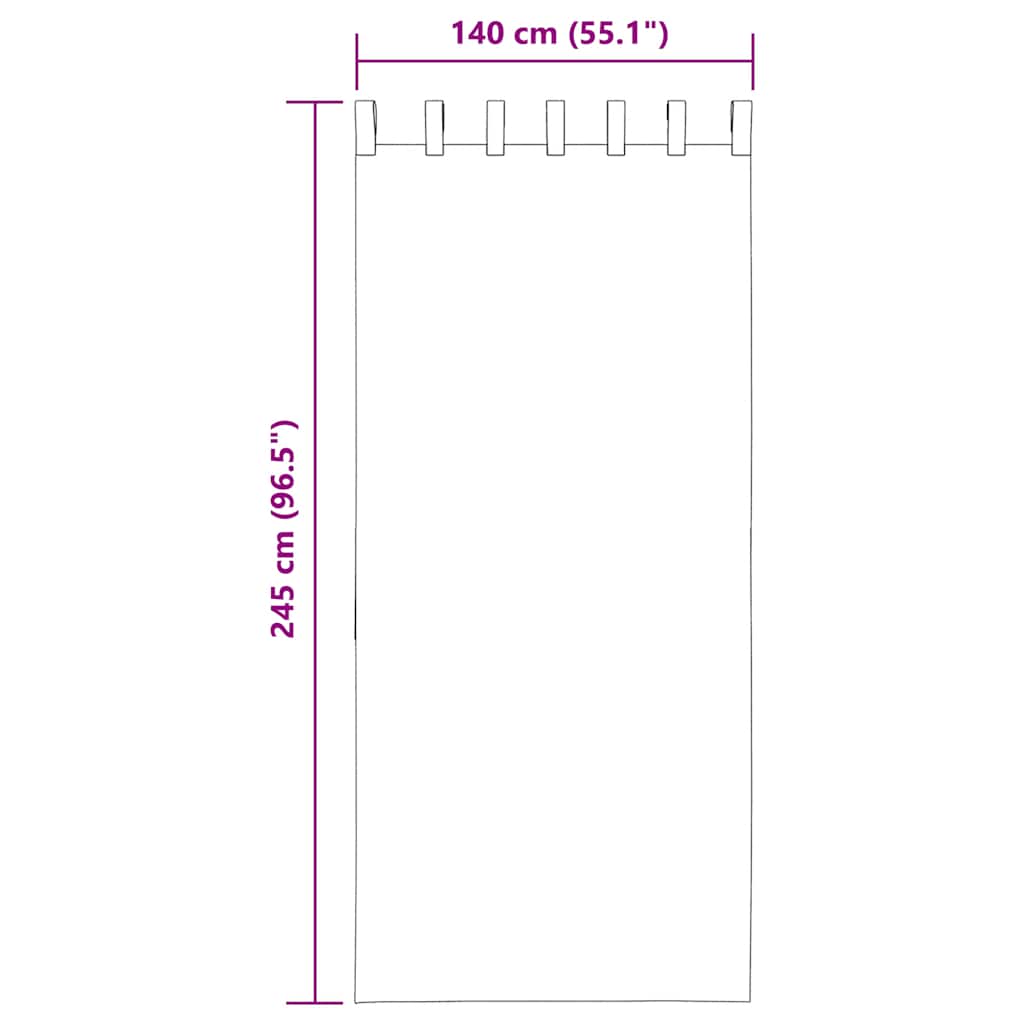 Voile zavjese s petljama 2 kom svijetlo sive 140x245 cm
