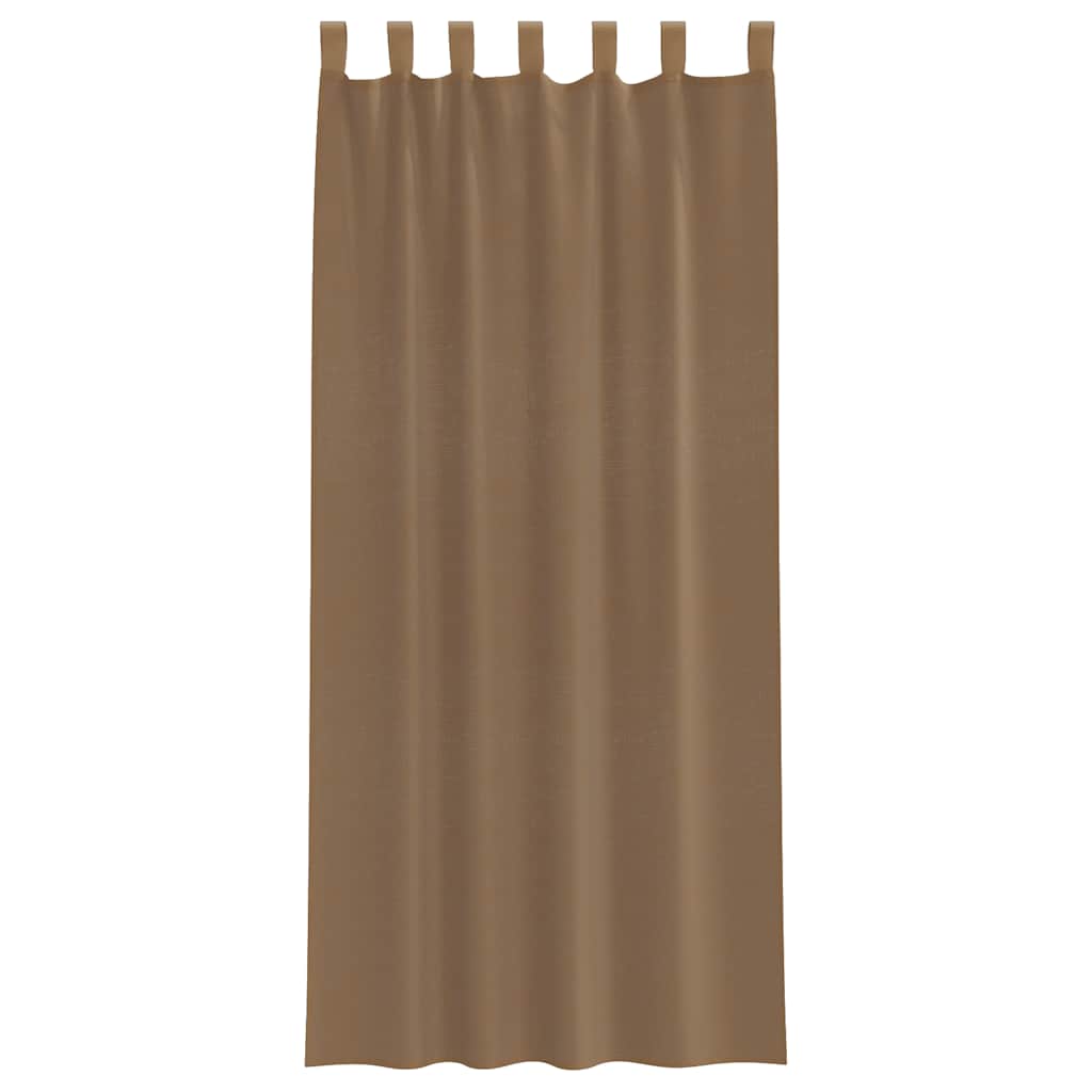 Voile zavjese s petljama 2 kom svijetlosmeđe 140x225 cm