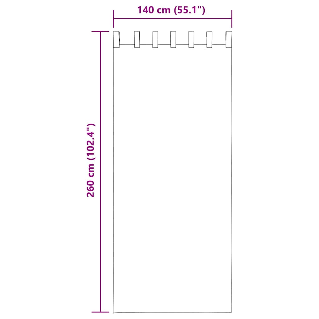 Voile zavjese s petljama 2 kom žute 140x260 cm