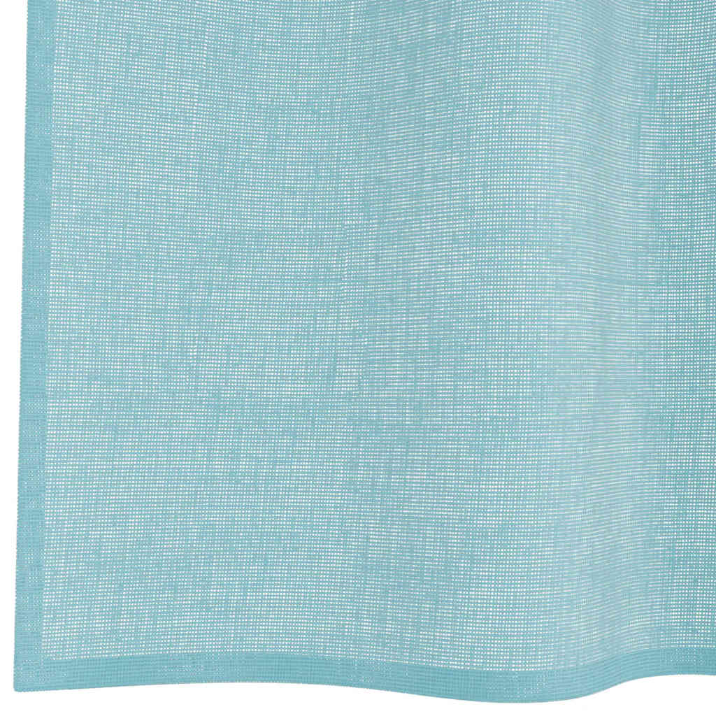 Voile zavjese s petljama 2 kom. tirkizne 140x175 cm