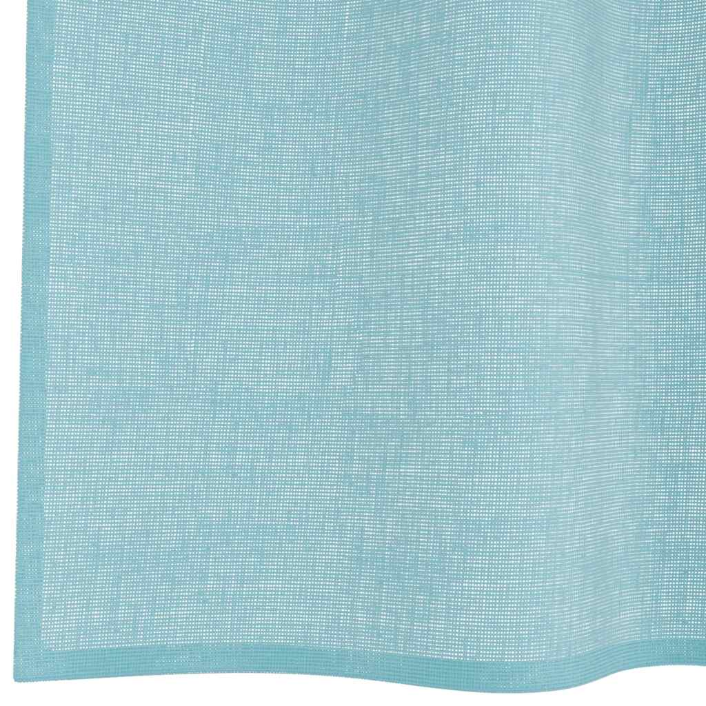 Voile zavjese s petljama 2 kom. tirkizne 140x225 cm