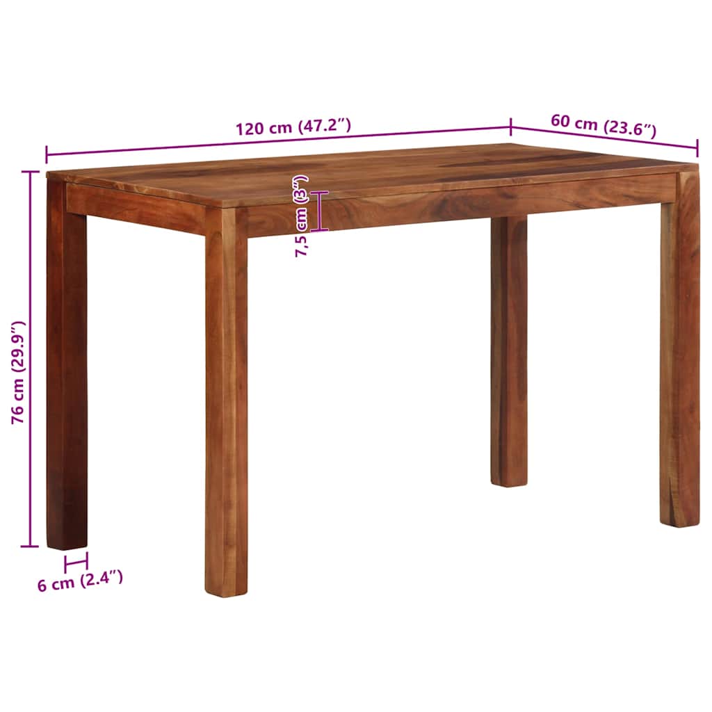 Blagovaonski stol 120x60x76 cm puno drvo bagrem