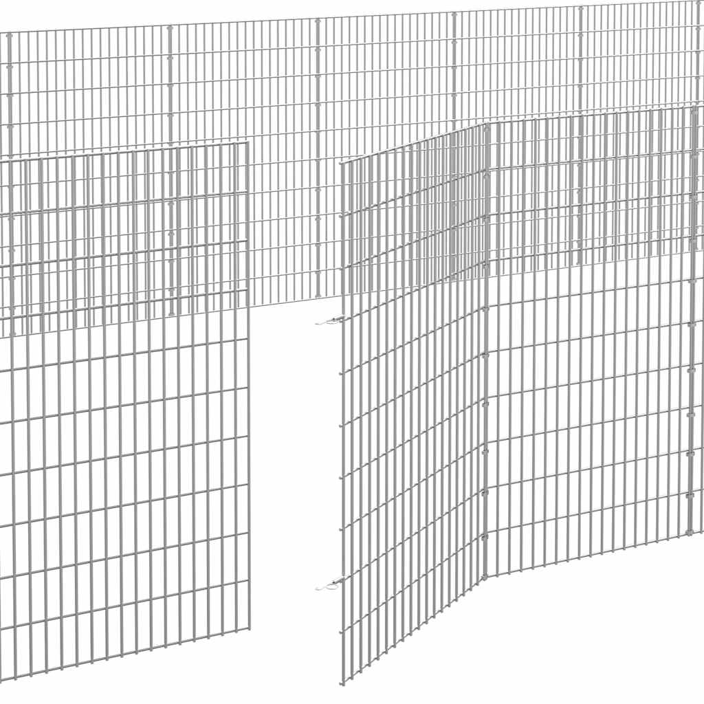 Ograda za životinje sa 24 ploča 54x100 cm od pocinčanog željeza
