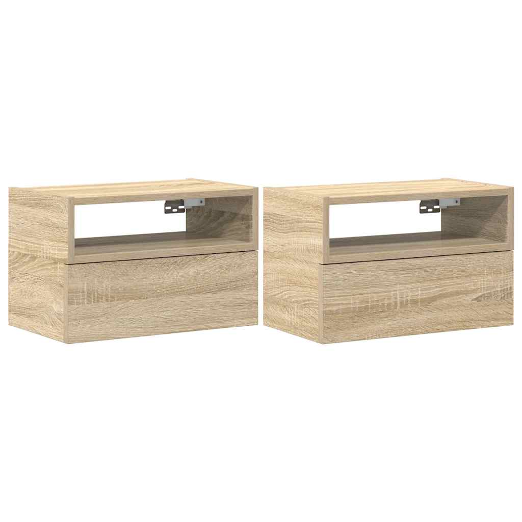 Zidni noćni ormarići 2 kom sonoma hrast 45x26x28,5 cm
