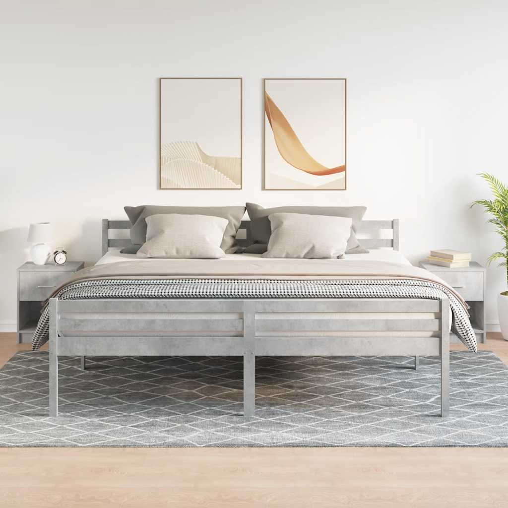 Noćni ormarići 2 kom s ladicama betonsko-sive boje 40x34x50 cm