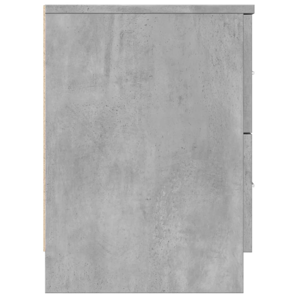 Noćni ormarić s 2 ladice, betonsko siva 40x36x50 cm