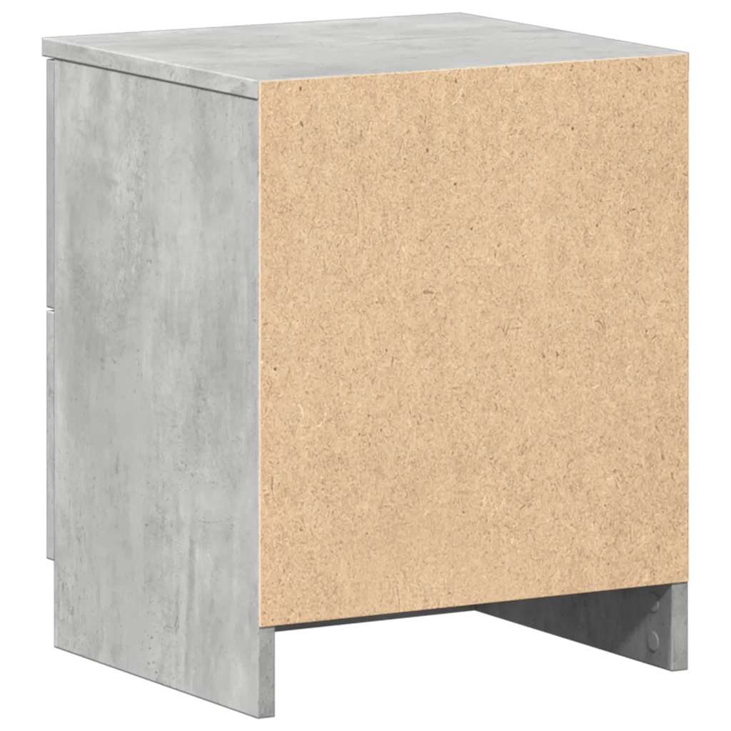 Noćni ormarić s 2 ladice, betonsko siva 40x36x50 cm