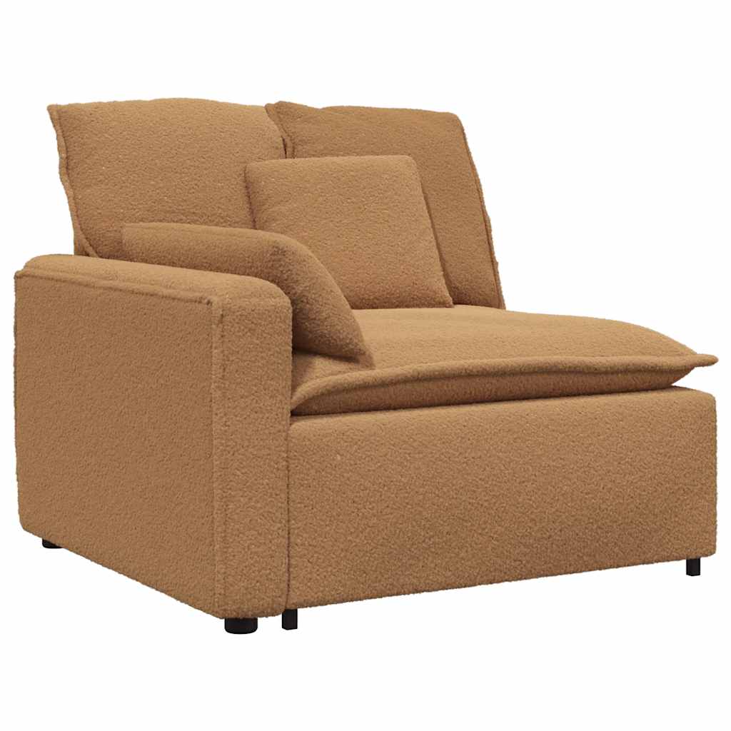Modularna sofa s tabureom i jastucima bež boje
