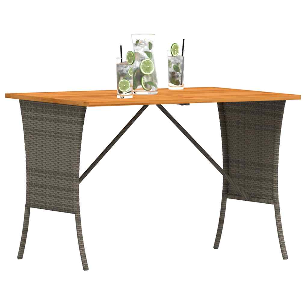 Vrtni stol s pločom od akacijevog drva sivi 105x75x72 cm poliratan