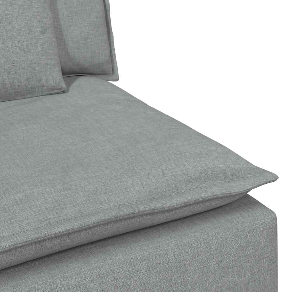 Modularni kauč s naslonom za ruke i jastucima svijetlo sivi 100 cm