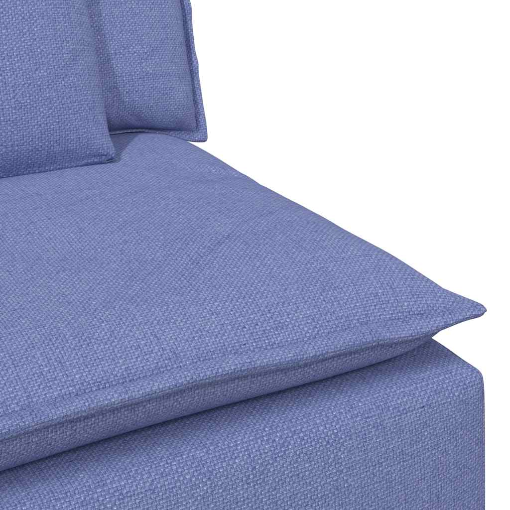 Modularni kauč s naslonom za ruke i jastucima, traperice plave boje, 100 cm