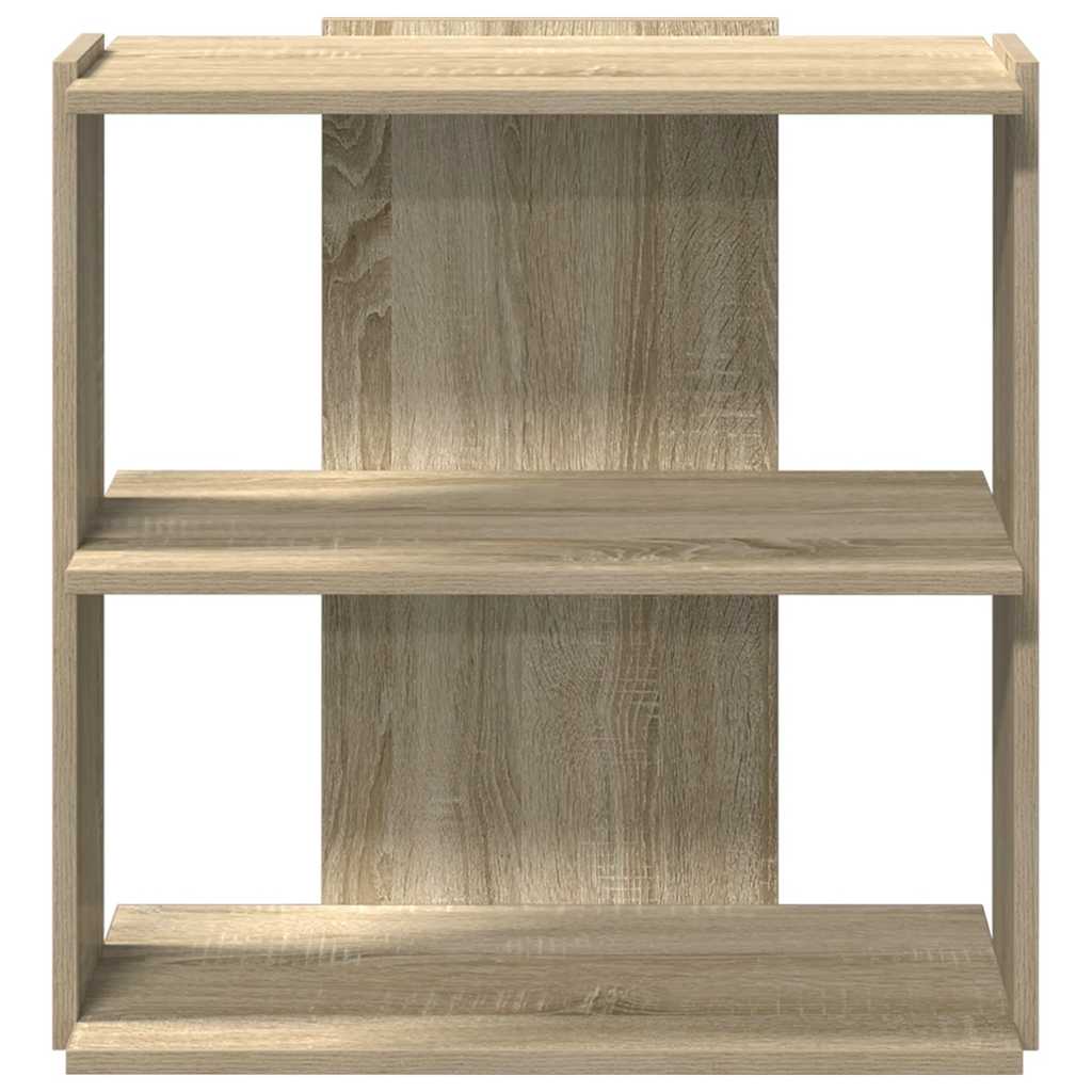Regal za knjige s 3 razine boja hrasta 60x30x60 cm drveni