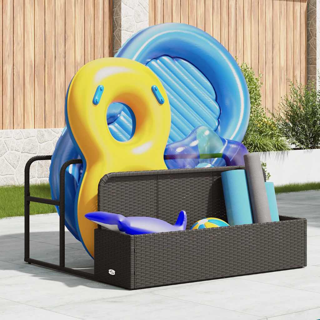 Plovak za bazen Crni 110x100x57 cm Poli ratan