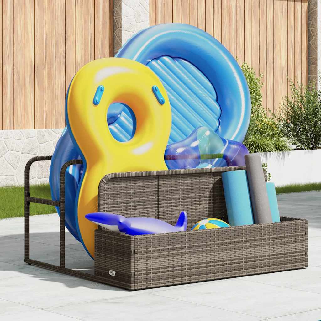 Plovak za bazen Siva 110x100x57 cm Poli ratan