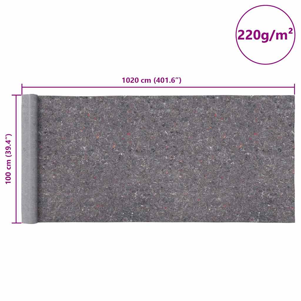 Neklizajući flis za slikanje 10 m 220 g/m² sivi