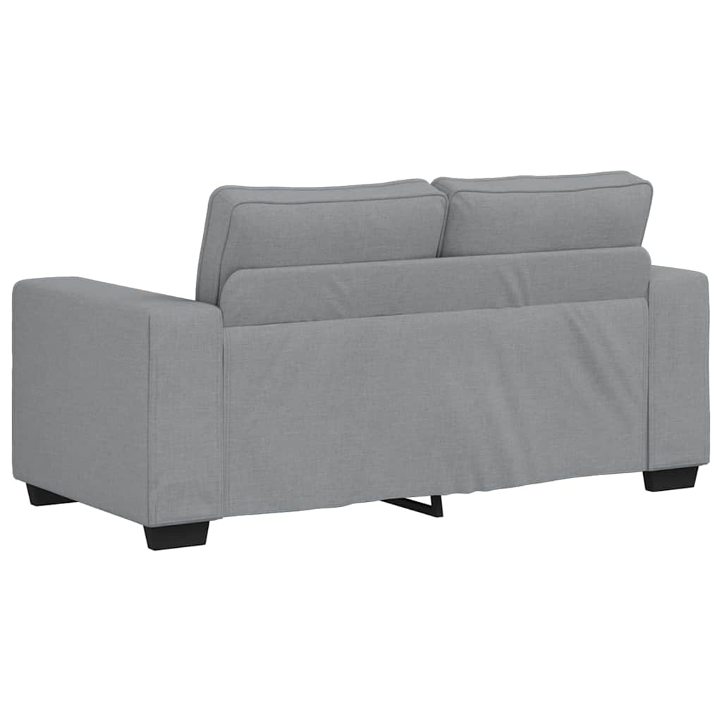 3-dijelni set sofa s jastucima, svijetlo siva tkanina
