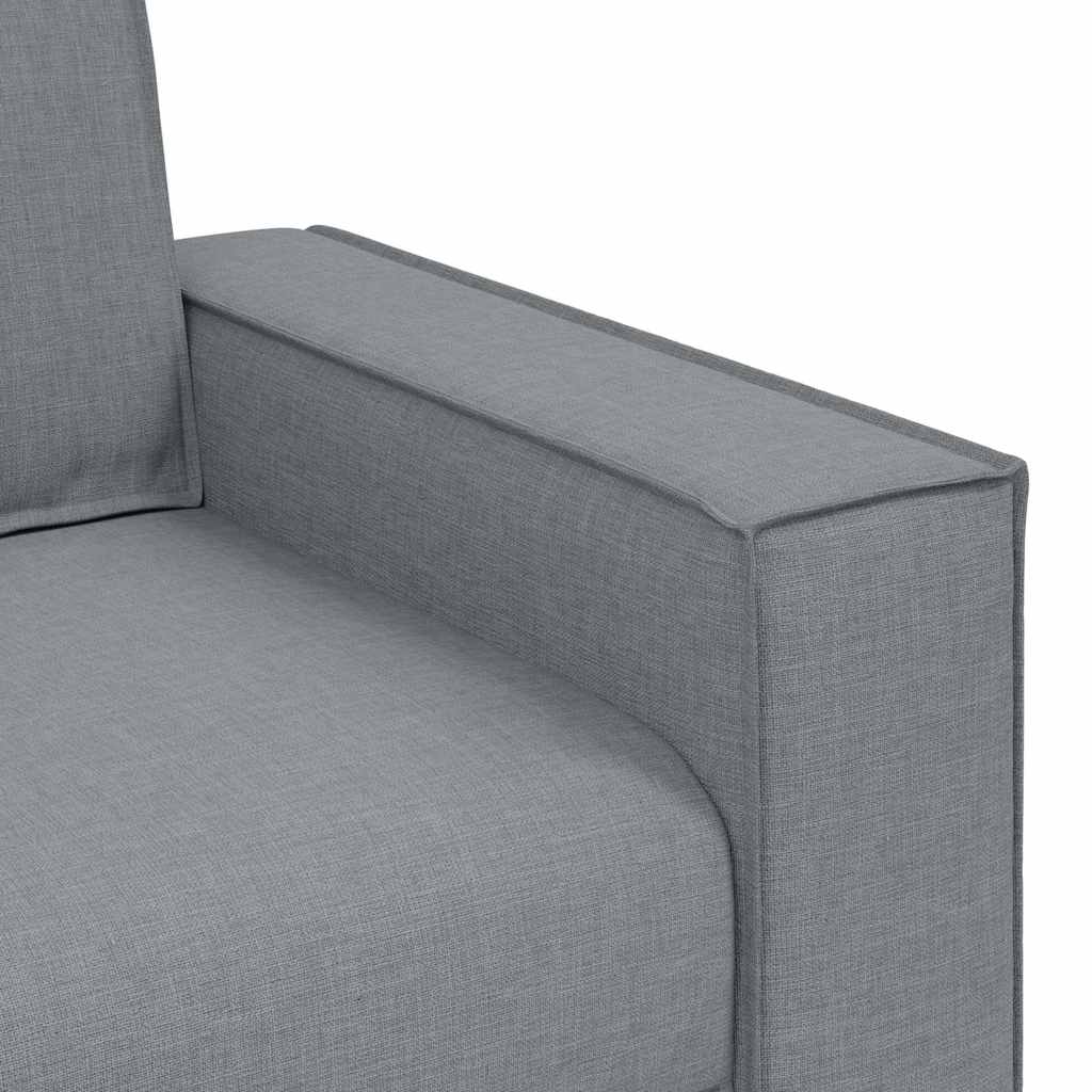 Dvodijelni set sofa s jastucima, svijetlo siva tkanina