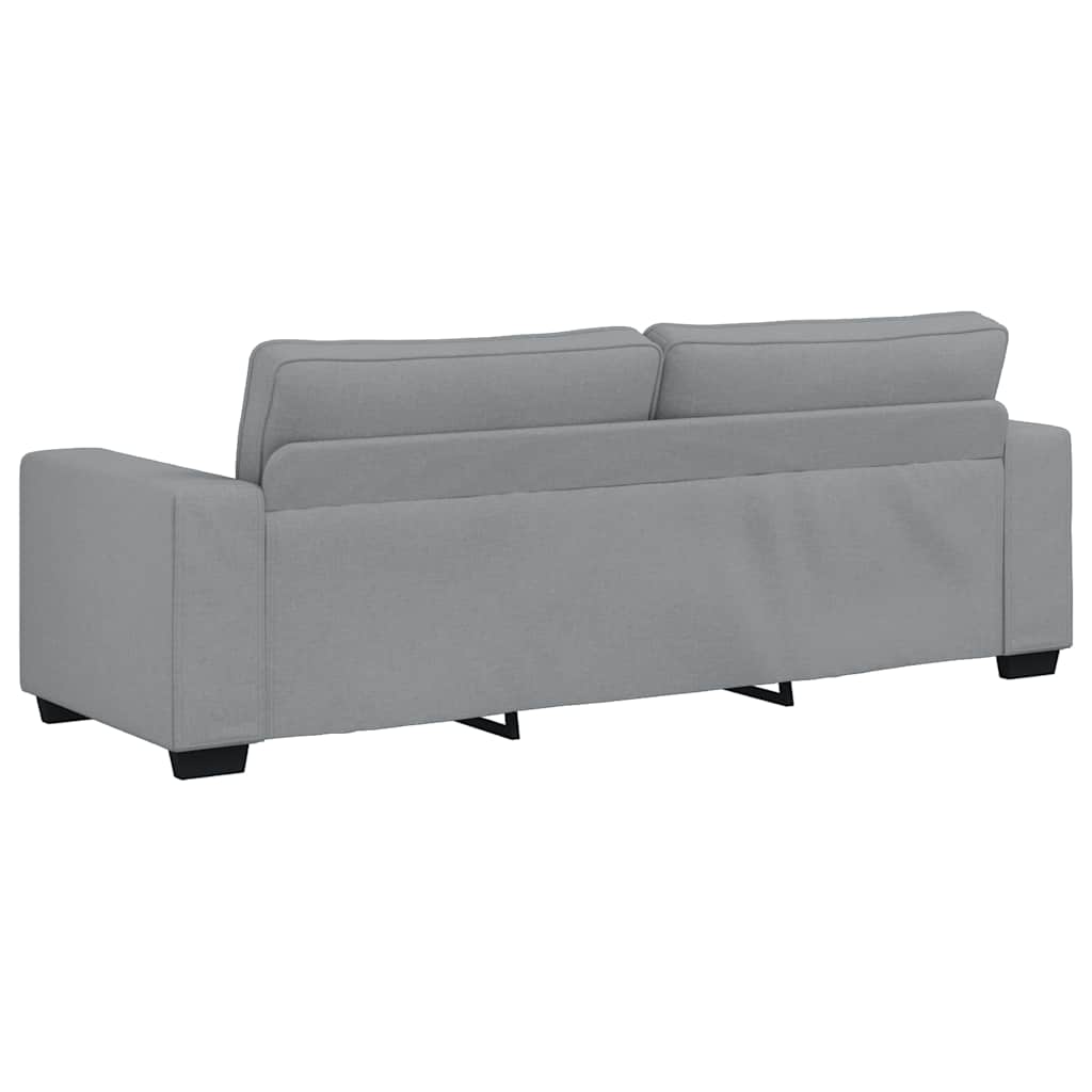 Dvodijelni set sofa s jastucima, svijetlo siva tkanina