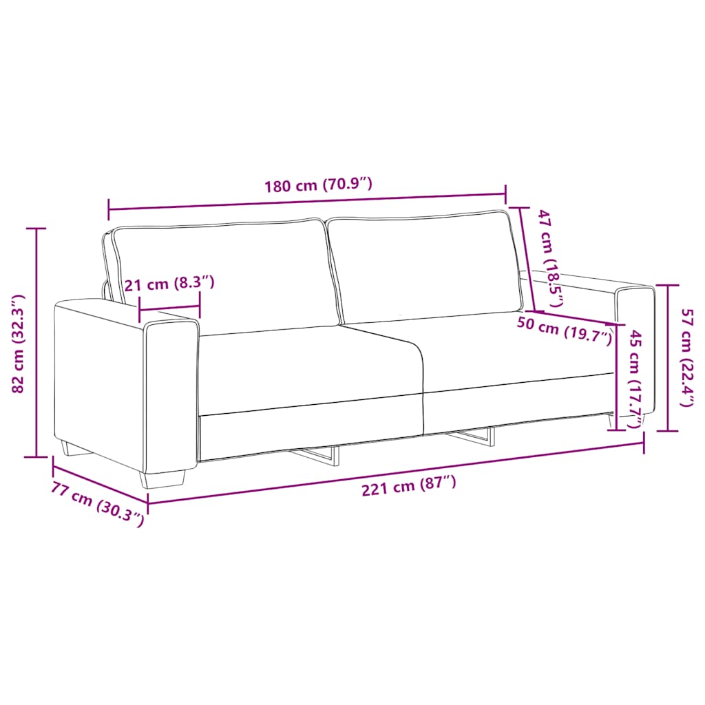 Dvodijelni set sofa s jastucima, tamnozelena tkanina