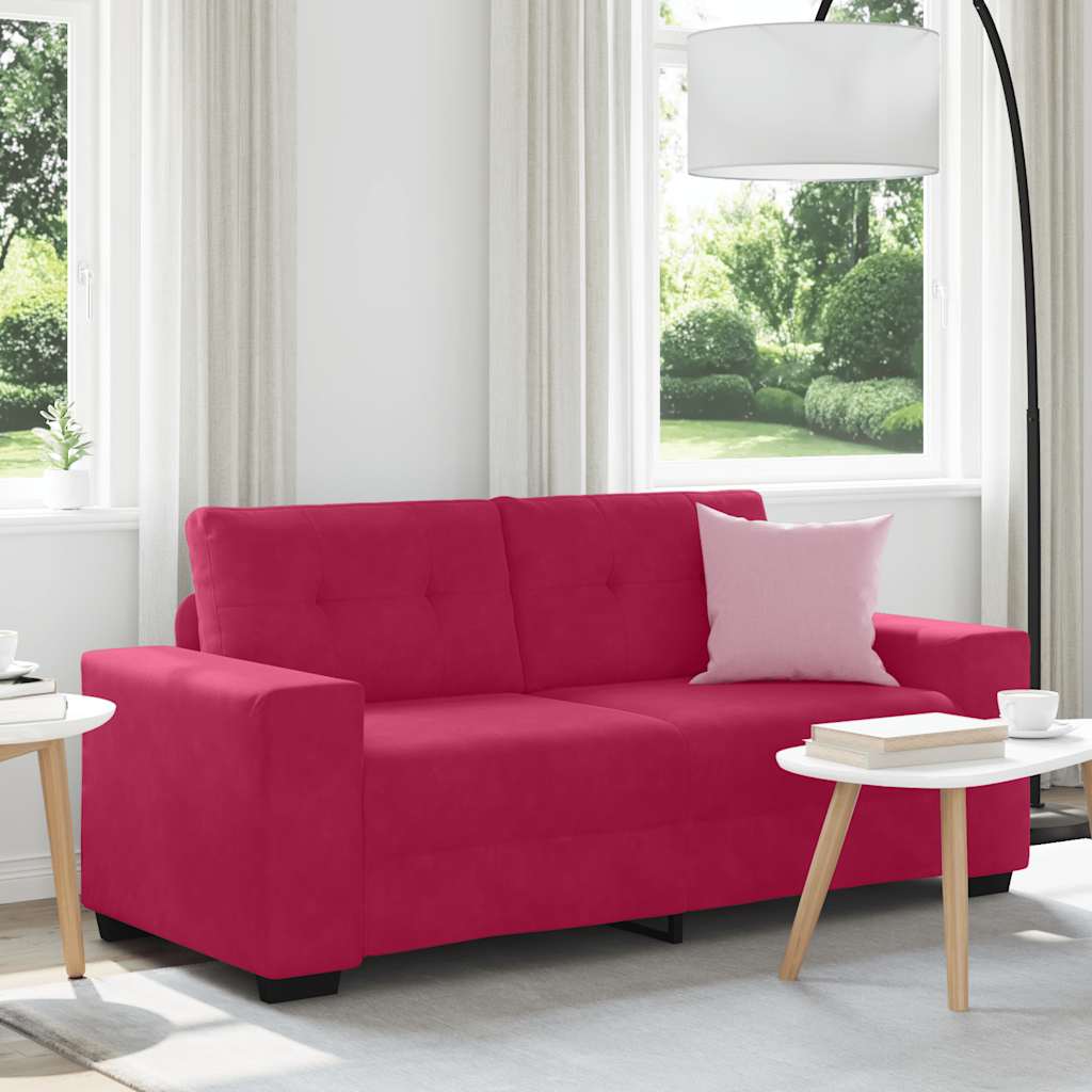 Dvosjed, sofa, vino crvena, 180x77x82 cm, baršun