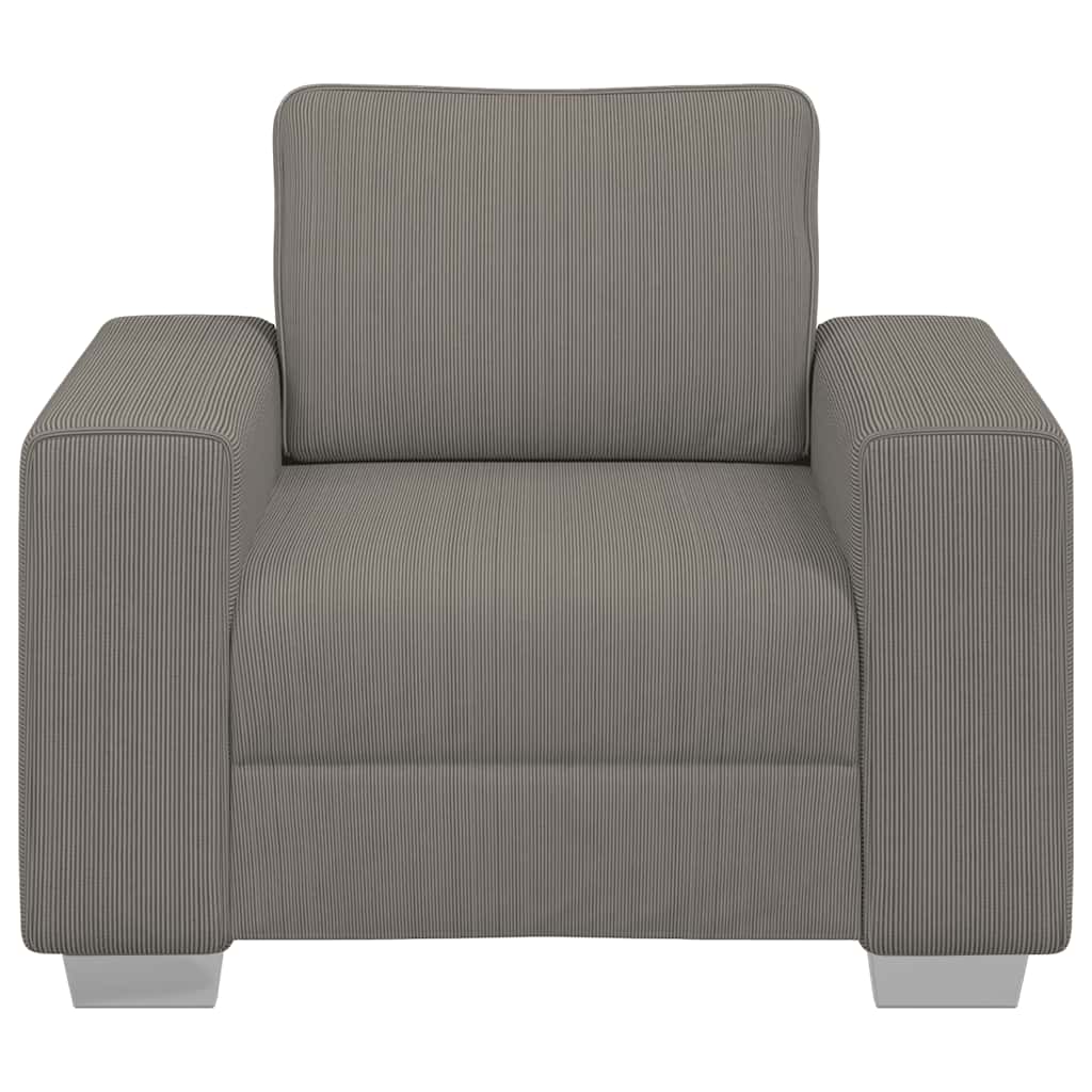 Sofa fotelja svijetlosiva 100x77x82 cm korduro tkanina