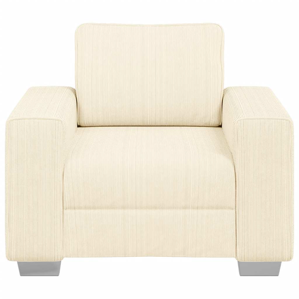 Sofa fotelja krem 100x77x82 cm korduro tkanina