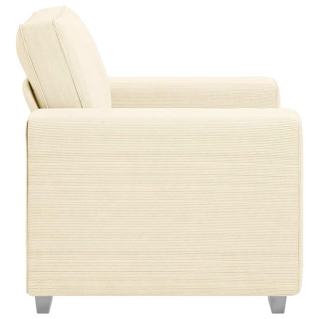Sofa fotelja krem 100x77x82 cm korduro tkanina