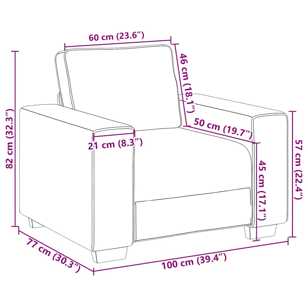 Sofa fotelja tamnozelena 100x77x82 cm korduro tkanina