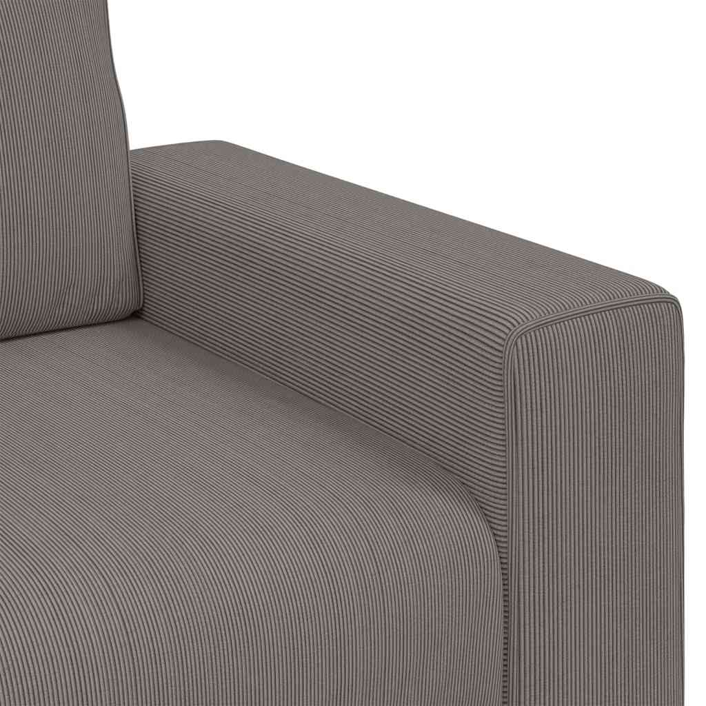 Dvosjed svijetlosiva 180x77x82 cm korduro tkanina