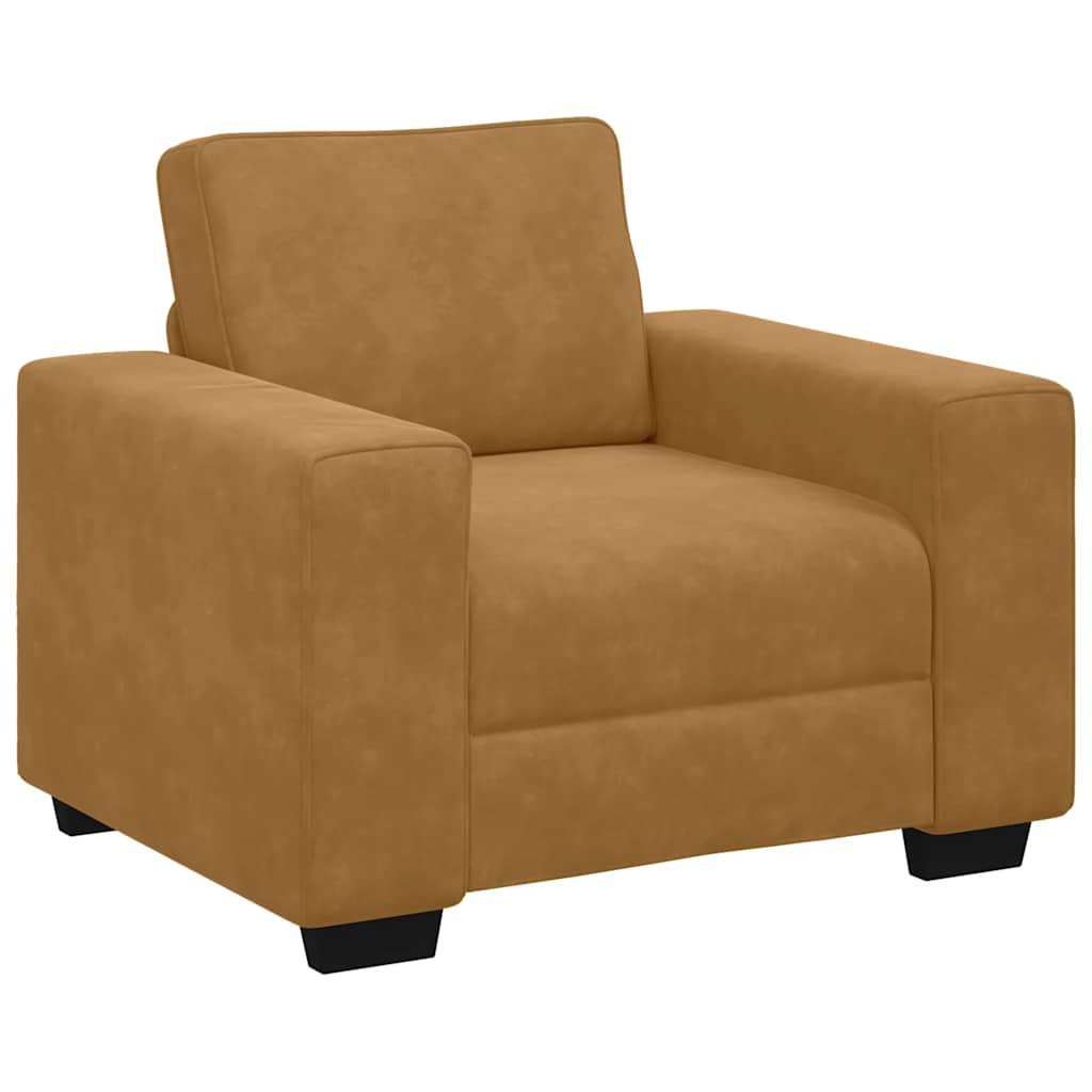 Sofa fotelja smeđa 100x77x82 cm baršun