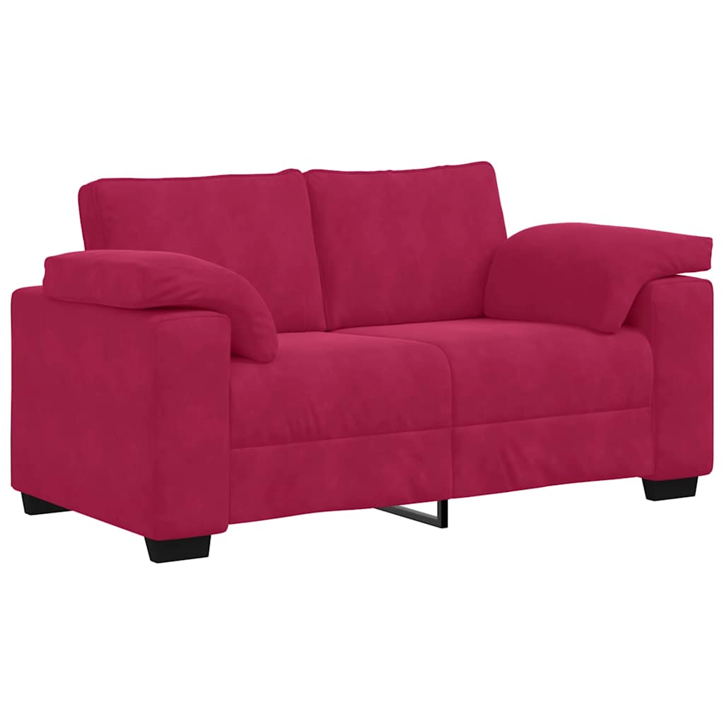 Dvosjed, sofa, vino crvena, 160x77x82 cm, baršun