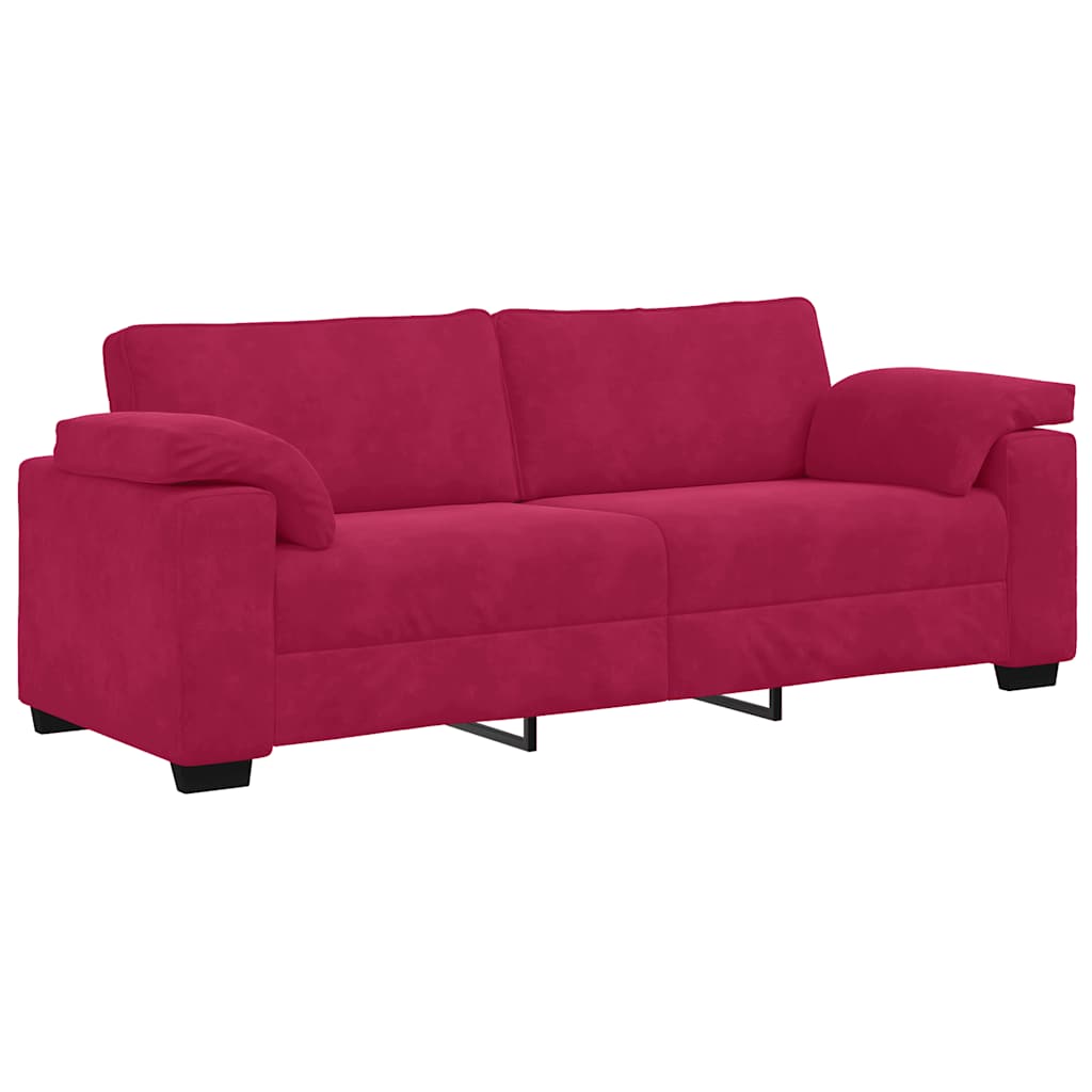 Trosjed Kauč Vinsko Crvena 220x77x82 cm Baršun