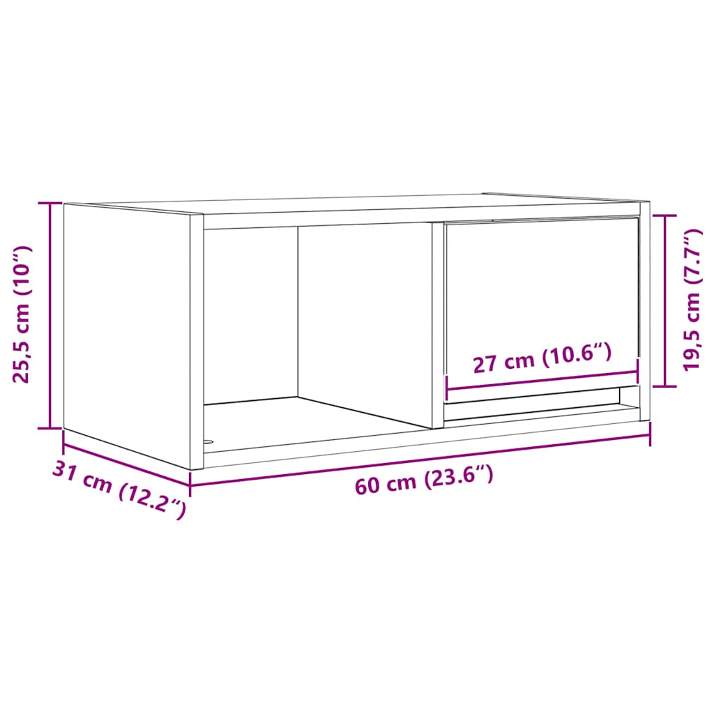 TV ormarići 2 kom staro drvo 60x31x25,5 cm konstruirano drvo