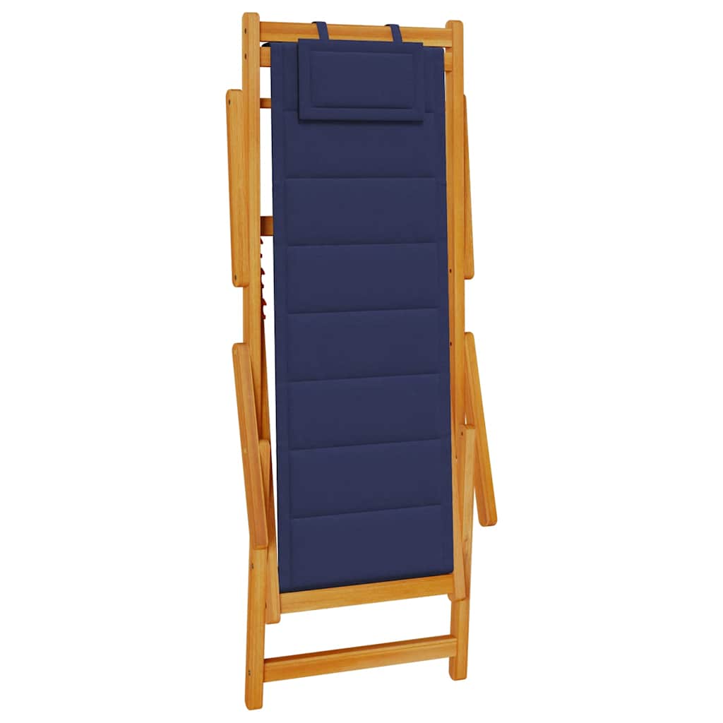 Sklopiva stolica s naslonima za ruke, plava akacija i tekstil