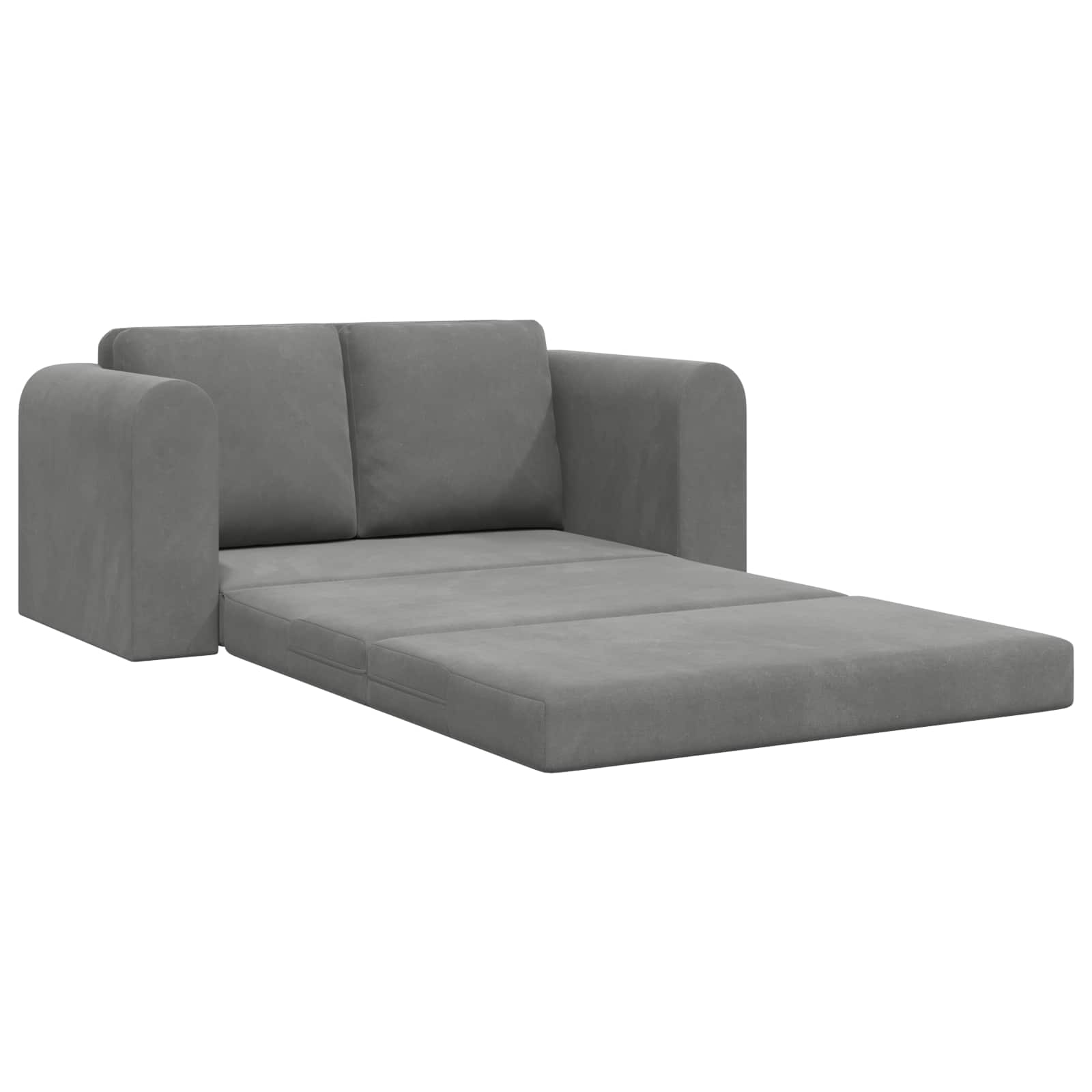 Krevet na razvlačenje Tamno siva 148 x 71 x 83 cm Baršun